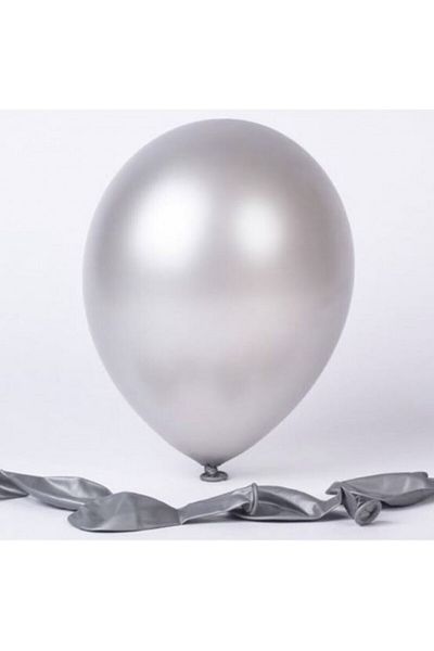 RÖNESANS PARTİ Metallic Silver Balloon 25pcs