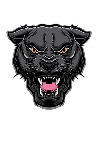 MegaSticker دراجة نارية بلاك بانثر، كمبيوتر محمول، زجاج، خوذة، ملصق سيارة 13x13 سم