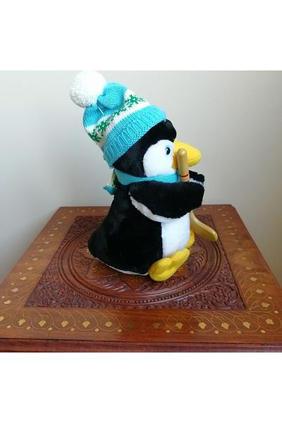 DAKIN TOYS Black and White Plush with Golf Club - Soft Toy Made in Korea