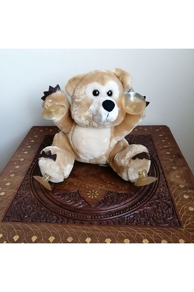 DAKIN TOYS Beige Plush Bear Feet - Adhesive Soft Filled Toy with Suction Cup