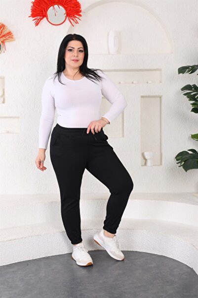 WestBound Plus Size Black Women's Jogger Sweatpants