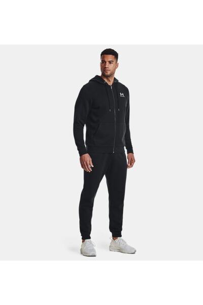 Under Armour Erkek UA Essential Fleece Tam Boy Fermuarlı Kapüşonlu Üst 1373881-001