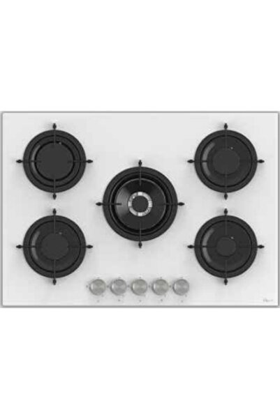 GL GENERAL 75 Cm 5g Beyaz Cam Bask Ankastre Ocak