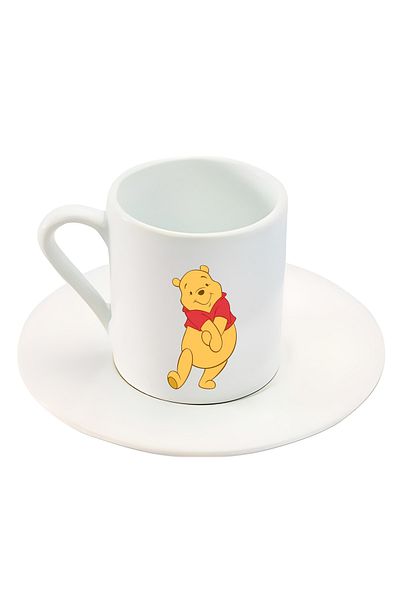 GünayStore Winnie Pooh Themed 2 Turkish Coffee Cup Set