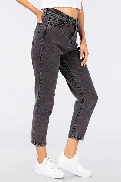 Trn JNS Xmore Smoked High Waist Mom Jeans