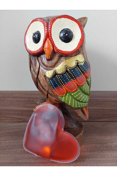 Hedwig Design موقد يدوي من الجل السحري على شكل قلب أحمر