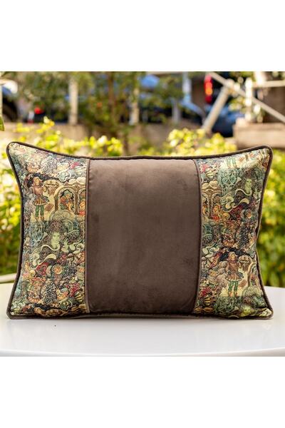 conthes Hukema Düz Ve Desenli Kadife Kırlent Kılıfı