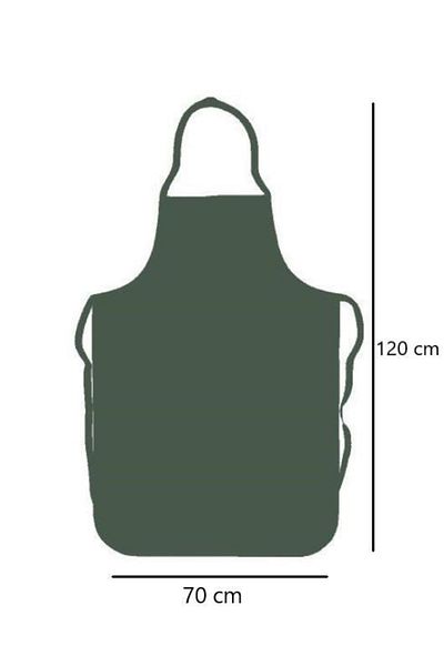 Omnisoft Khaki Green Hanging Kitchen Dish Apron Laminated 70 X120 Cm