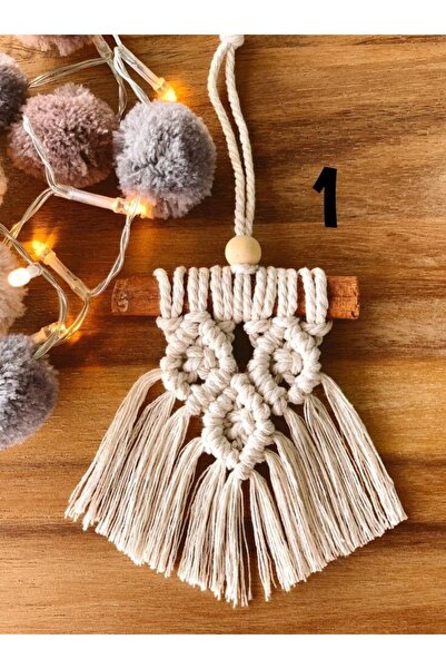MUCULU El Örmesi Makrome Duvar Süsü Dekoru Mini Model