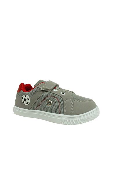Polaris Gray Red Velcro Sneakers Sports Shoes