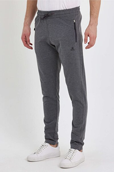 FEROBİ Dar Paça Slim Fit Dar Kesim Antrasit Penye Eşofman Altı