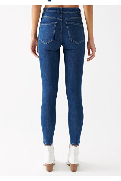 Trn JNS Canilas A.c.a.i.p - Жіночі сині джинси з високою талією та еластичним матеріалом