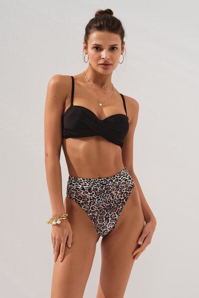 Pierre Cardin Σετ μπικίνι με στράπλες ψηλόμεσο Bonie Filled Leopard 231225-d