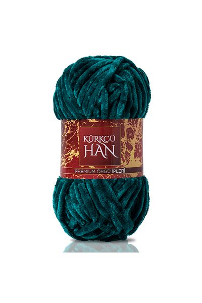 Kürkçü Han Petrol Green Velvet Rope - 100G/95M Πλεκτό χειρός, Μοντέλο Khkad15