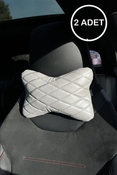 TASARIM ARABAM ATİKE ELİF AKIN Pernă pentru gât din piele matlasată argintie ...