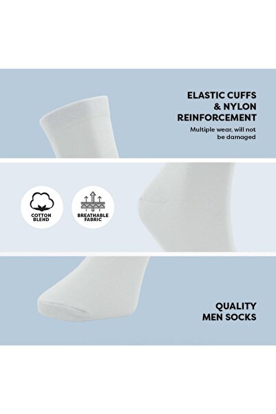FORMO Опаковка от 10 мъжки памучни висококачествени меки дишащи издръжливи премиум чорапи в кутия
