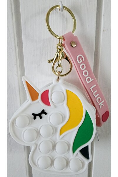 Rota Hediyelik Λευκό Μονόκερος Παιδικό Πορτοφόλι Μπρελόκ και Πορτοφόλι