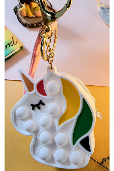 Rota Hediyelik Λευκό Μονόκερος Παιδικό Πορτοφόλι Μπρελόκ και Πορτοφόλι