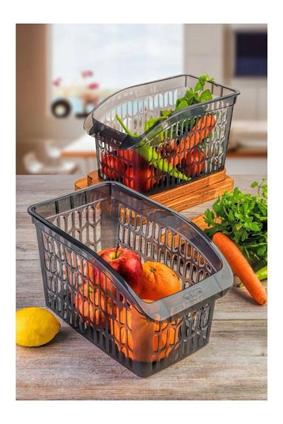 CNS Plastik 4-Piece Large Size Refrigerator Vegetable Fruit Organizer