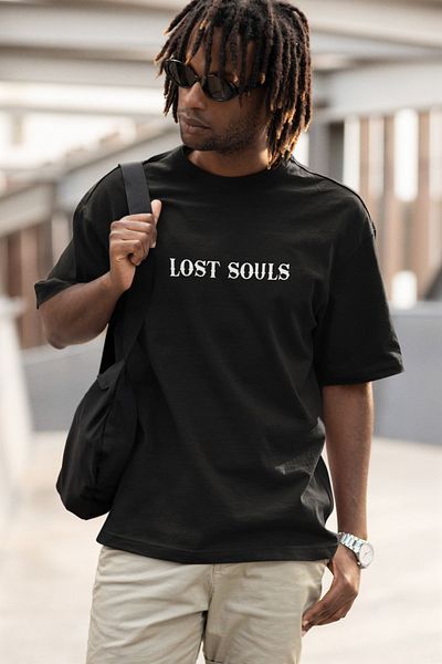 Edizel Μπλουζάκι Lost Soul's Super Premium Oversize Unisex Διπλής Όψης