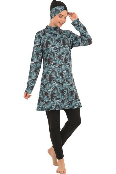 Form Angel Μαγιό με μοτίβο Lycra Full Covered Hijab 1600-19