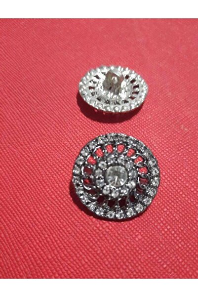 İMREN AKSESUAR زر معدني مطلي بالنيكل الأسود مقاس 2.5 سم - قطعتان