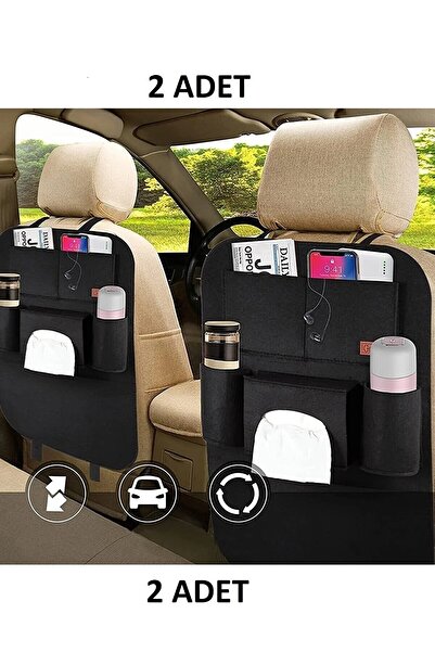 Ankaflex 2 Pcs Car Vehicle Seat Back Organizer Seat Back Storage Organizer Auto Phone Cup Holder