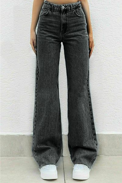 Trn JNS Smoked Lycra Γυναικεία Loose 90's Super High Loose Leg Jeans Palazzo Παντελόνι