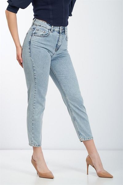 LAMİRA Mom Ice Snow Jean elastic cu talie înaltă