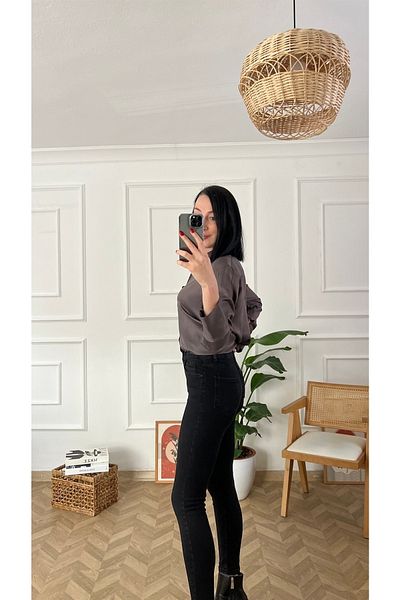 Trn JNS Pantaloni de blugi Berya cu talie înaltă, slim, slăbit, cu picior slăbit