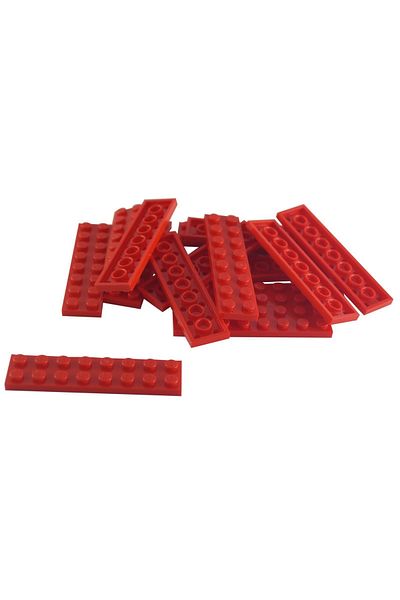 LEGO Original Moc Custom Accessory Creator Plate 2 X 8 Flat Brick Red 2 Pieces to Send