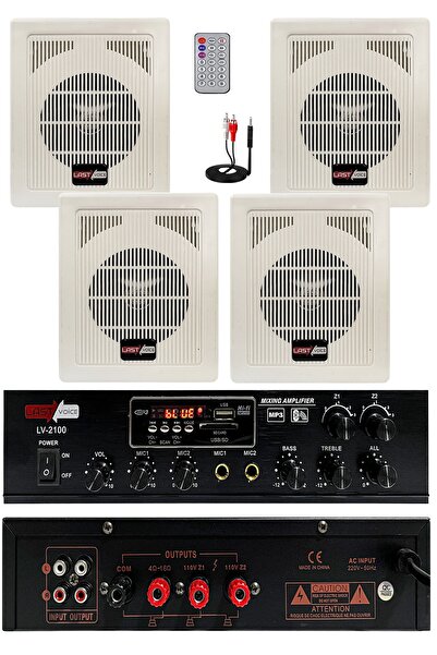 Lastvoice Eko Paket-2 Anfi Ve Duvar Tipi Hoparlör Ses Sistemi Paketi