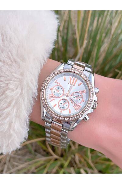 Bimodabu Roman Numeral Stoned Women's Wristwatch