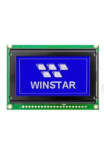 ROBİZ Winstar 2.4 Inch Wg12864b-tmı-v#n Mavi Glcd Modül 5v 128x64 Pixel Grafi...