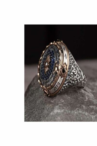 OSMANLI GÜMÜŞ Islam Usta Tasarımı Ferman Gümüş Erkek Yüzük