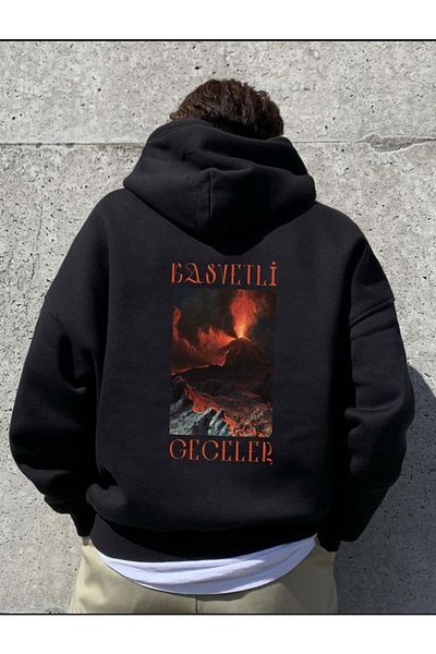 DENİKK Street Style Back Print Unisex Hoodie
