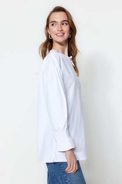 Trendyol Modest Tuniken - Weiß - Relaxed Fit