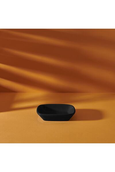 Keramika Kayık Tabak - 13 Cm - Siyah