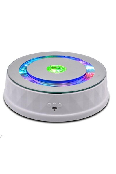 Schulzz Ürün Çekimi Vitrin Için 360° Dönen Renkli Işıklı Sunum Standı 8 kg