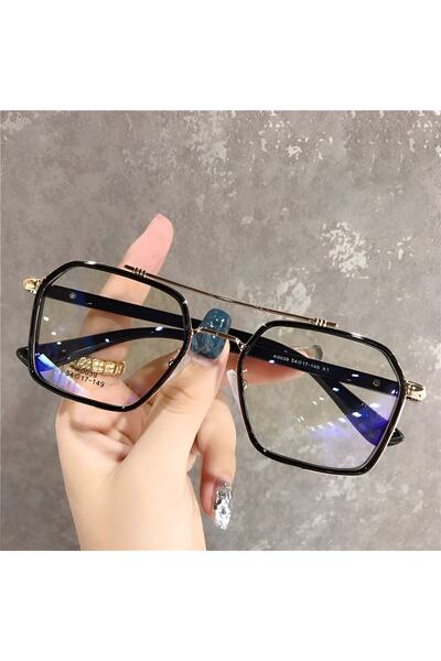 LOOKUP NEW Unisex Kadın Erkek Mavi Işık Korumalı Blue Block Şeffaf Siyah Yeni...