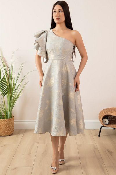 PULLIMM Rochie cu un singur umăr cu sclipici 13408