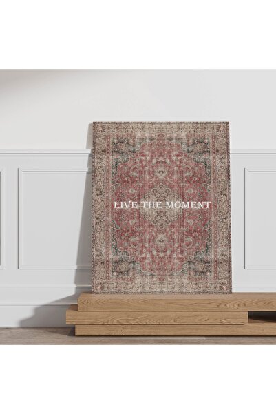 RUGSMODERN Kanvas Tablo Lıve The Moment Vintage Temalı 112