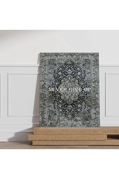 RUGSMODERN Kanvas Tablo Never Give Up Vintage Temalı 117