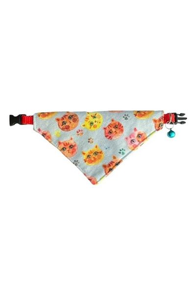 Pet Mamacı Cocopet Cat Patterned Adjustable Scarf Bandana Cat Collar