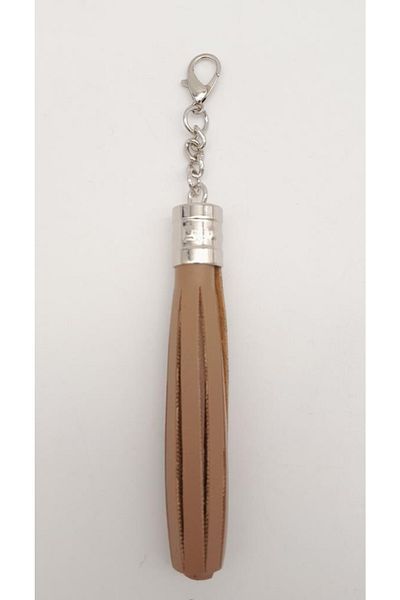 angel çanta aksesuar Βιζόν Faux Leather Θήκη με Ασημένιο Μεταλλικό Φούντα