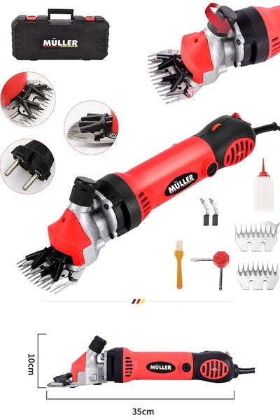 Müller Alman 6200 Xdriwe Çift Metal Şanzıman Koyun Keçi Kırkım Makinesi Profe...