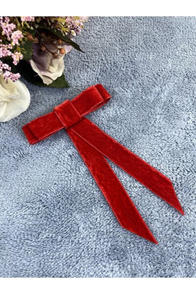 Hobigram Kırmızı Kadın Broş Yaka Aksesuarı Yaka Kurdelesi Kıyafet Aksesuarı Y...