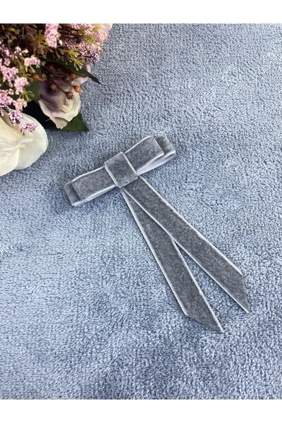 Hobigram Gri Kadın Broş Yaka Aksesuarı Yaka Kurdelesi Kıyafet Aksesuarı Yaka ...