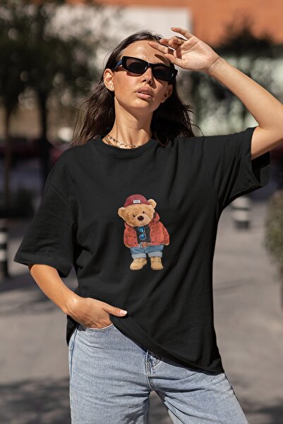 Usaspor Tedy Bear Teddy Bear Σχέδιο Oversize Tshirt-Tshirt