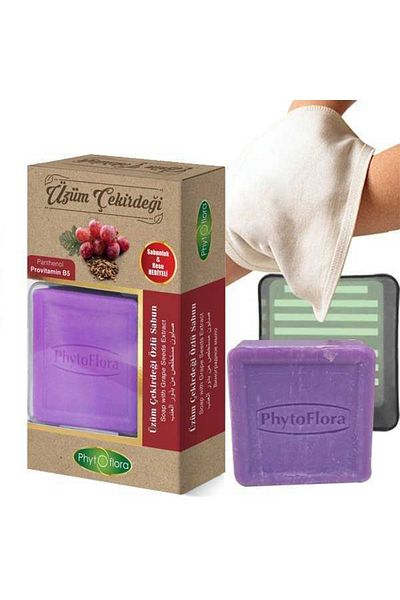 Phytoflora صابون بخلاصة بذور العنب 125 جرام (كيس وموزع صابون)
